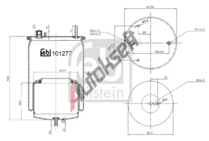 FEBI Mch pneumatickho odpruen FB 101277, 101277