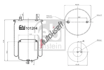 FEBI Měch pneumatického odpružení FB 101284, 101284 FEBI Měch pneumatického odpružení FB 101284, 101284