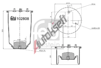 FEBI Mch pneumatickho odpruen FB 102808, 102808