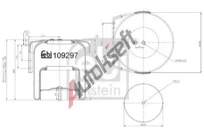 FEBI Měch pneumatického odpružení FB 109297, 109297 FEBI Měch pneumatického odpružení FB 109297, 109297