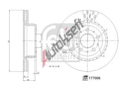 FEBI Brzdov kotou - 320 mm FB 177006, 177006