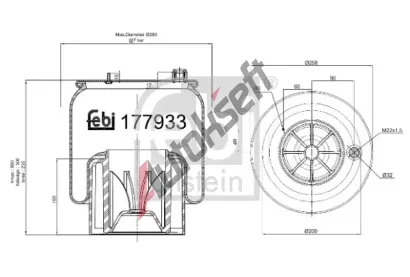 FEBI M�ch pneumatick�ho odpru�en� FB 177933, 177933