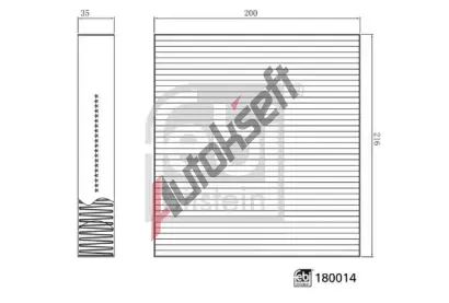 FEBI Filtr vzduchu v interiru FB 180014, 180014