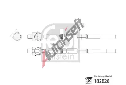FEBI Axiální kloub příčného táhla řízení FB 182828, 182828 FEBI Axiální kloub příčného táhla řízení FB 182828, 182828