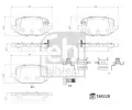Sada brzdových destiček FEBI ‐ FB 184228  Sada brzdových destiček FEBI ‐ FB 184228