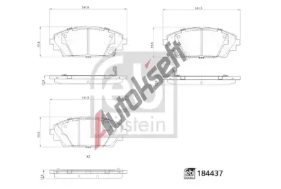 FEBI Sada brzdovch destiek FB 184437, 184437