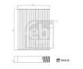 Filtr vzduchu v interiru FEBI ‐ FB 184570