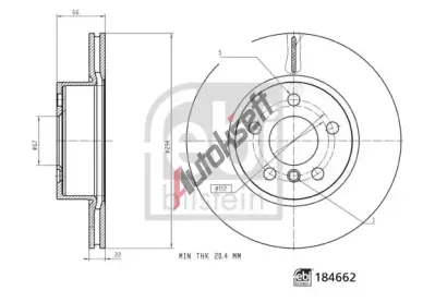 FEBI Brzdov� kotou� - 294 mm FB 184662, 184662