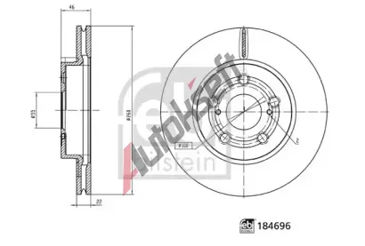 FEBI Brzdov kotou - 260 mm FB 184696, 184696