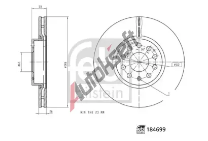 FEBI Brzdov kotou - 306 mm FB 184699, 184699