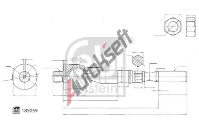 FEBI Axi�ln� kloub p���n�ho t�hla ��zen� FB 185059, 185059