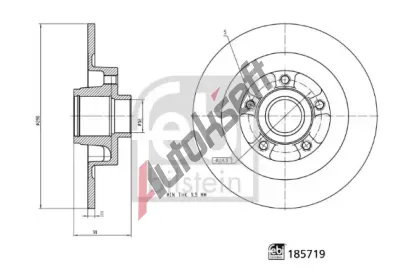 FEBI Brzdov kotou - 290 mm FB 185719, 185719
