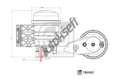 FEBI Palivov filtr FB 186040, 186040