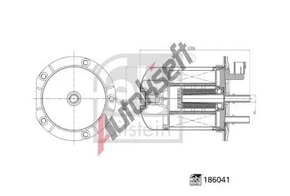 FEBI Palivov filtr FB 186041, 186041