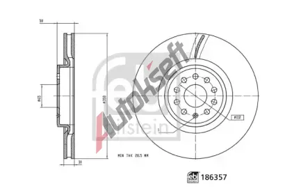 FEBI Brzdov kotou - 358 mm FB 186357, 186357
