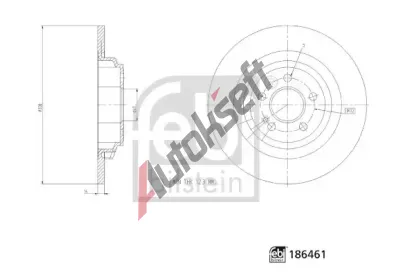 FEBI Brzdový kotouč - 330 mm FB 186461, 186461 FEBI Brzdový kotouč - 330 mm FB 186461, 186461