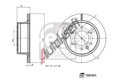 FEBI Brzdov kotou - 315 mm FB 186465, 186465