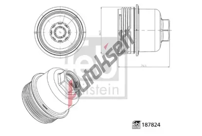 FEBI Kryt pouzdra olejovho filtru febi Plus FB 187824, 187824