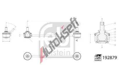 FEBI Tyč / vzpěra stabilizátoru FB 192879, 192879 FEBI Tyč / vzpěra stabilizátoru FB 192879, 192879