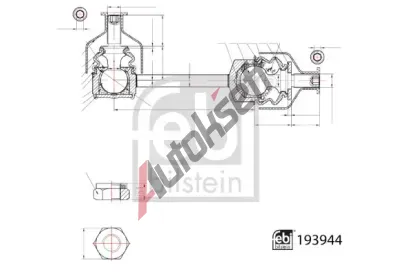 FEBI Tyč / vzpěra stabilizátoru FB 193944, 193944 FEBI Tyč / vzpěra stabilizátoru FB 193944, 193944