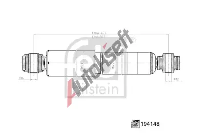 FEBI Tlumič pérování FB 194148, 194148 FEBI Tlumič pérování FB 194148, 194148