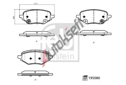 FEBI Sada brzdov�ch desti�ek FB 195080, 195080
