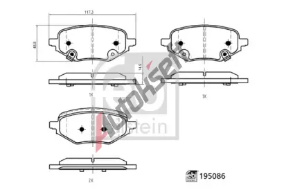 FEBI Sada brzdov�ch desti�ek FB 195086, 195086