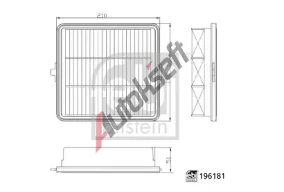 FEBI Vzduchov� filtr FB 196181, 196181