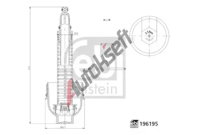 FEBI Kryt pouzdra olejového filtru febi Plus FB 196195, 196195 FEBI Kryt pouzdra olejového filtru febi Plus FB 196195, 196195