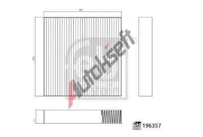 FEBI Filtr vzduchu v interiéru FB 196357, 196357 FEBI Filtr vzduchu v interiéru FB 196357, 196357