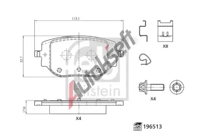 FEBI Sada brzdov�ch desti�ek FB 196513, 196513