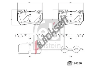 FEBI Sada brzdovch destiek FB 196780, 196780