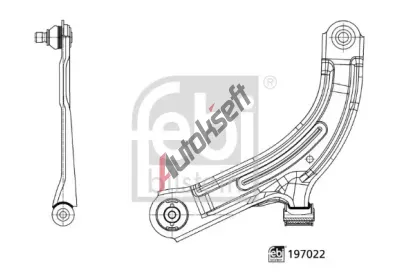 FEBI Rameno zavěšení kol FB 197022, 197022 FEBI Rameno zavěšení kol FB 197022, 197022