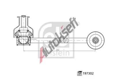 FEBI Tyč / vzpěra stabilizátoru FB 197302, 197302 FEBI Tyč / vzpěra stabilizátoru FB 197302, 197302