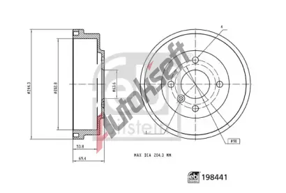 FEBI Brzdov buben FB 198441, 198441