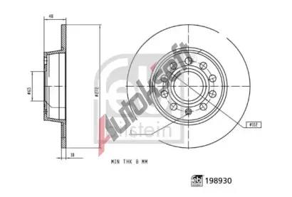 FEBI Brzdov� kotou� - 272 mm FB 198930, 198930