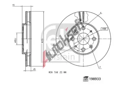FEBI Brzdov� kotou� - 255 mm FB 198933, 198933