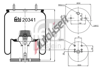 FEBI M�ch - pneumatick� odpru�en� FB 20341, 20341