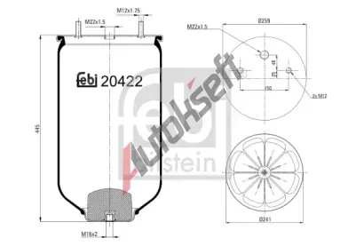 FEBI M�ch - pneumatick� odpru�en� FB 20422, 20422