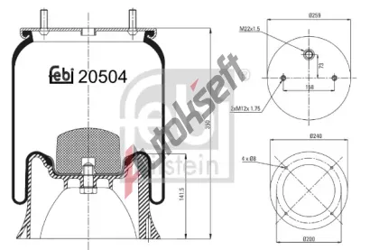 FEBI M�ch - pneumatick� odpru�en� FB 20504, 20504