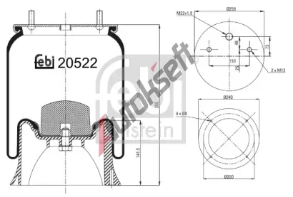 FEBI M�ch - pneumatick� odpru�en� FB 20522, 20522