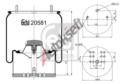 FEBI M�ch - pneumatick� odpru�en� FB 20581, 20581