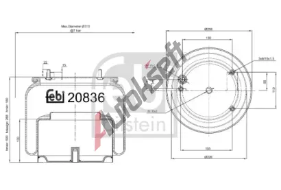FEBI M�ch pneumatick�ho odpru�en� FB 20836, 20836