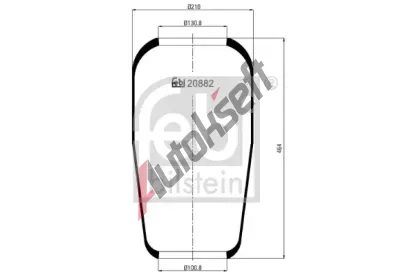 FEBI Měch - pneumatické odpružení FB 20882, 20882 FEBI Měch - pneumatické odpružení FB 20882, 20882