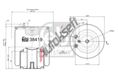 FEBI M�ch pneumatick�ho odpru�en� FB 38419, 38419