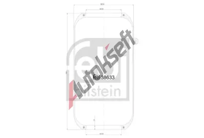 FEBI Měch pneumatického odpružení FB 38633, 38633 FEBI Měch pneumatického odpružení FB 38633, 38633