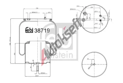 FEBI Měch pneumatického odpružení FB 38719, 38719 FEBI Měch pneumatického odpružení FB 38719, 38719
