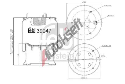 FEBI Měch pneumatického odpružení FB 39047, 39047 FEBI Měch pneumatického odpružení FB 39047, 39047