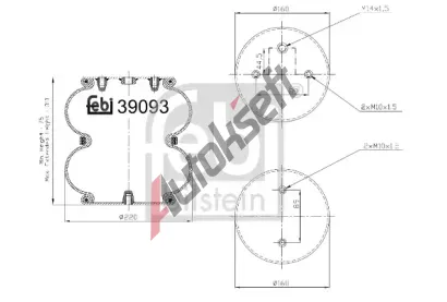FEBI Mch pneumatickho odpruen FB 39093, 39093