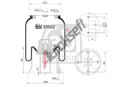 FEBI Mch pneumatickho odpruen FB 39862, 39862